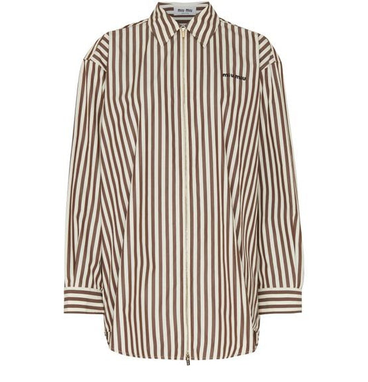 MIU MIU ストライプ コットン製 シャツ - Image 1
