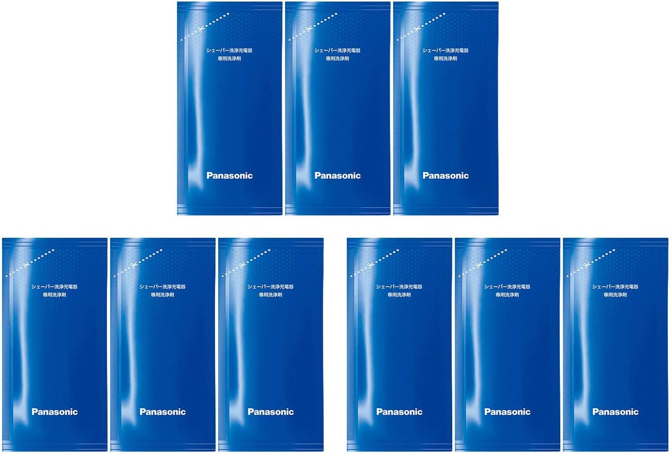 【3 Sets】Panasonic Shaver Cleaning Charger Dedicated Cleaning Agent, 3 Pieces x 3 Sets, ES-4L03-3SET