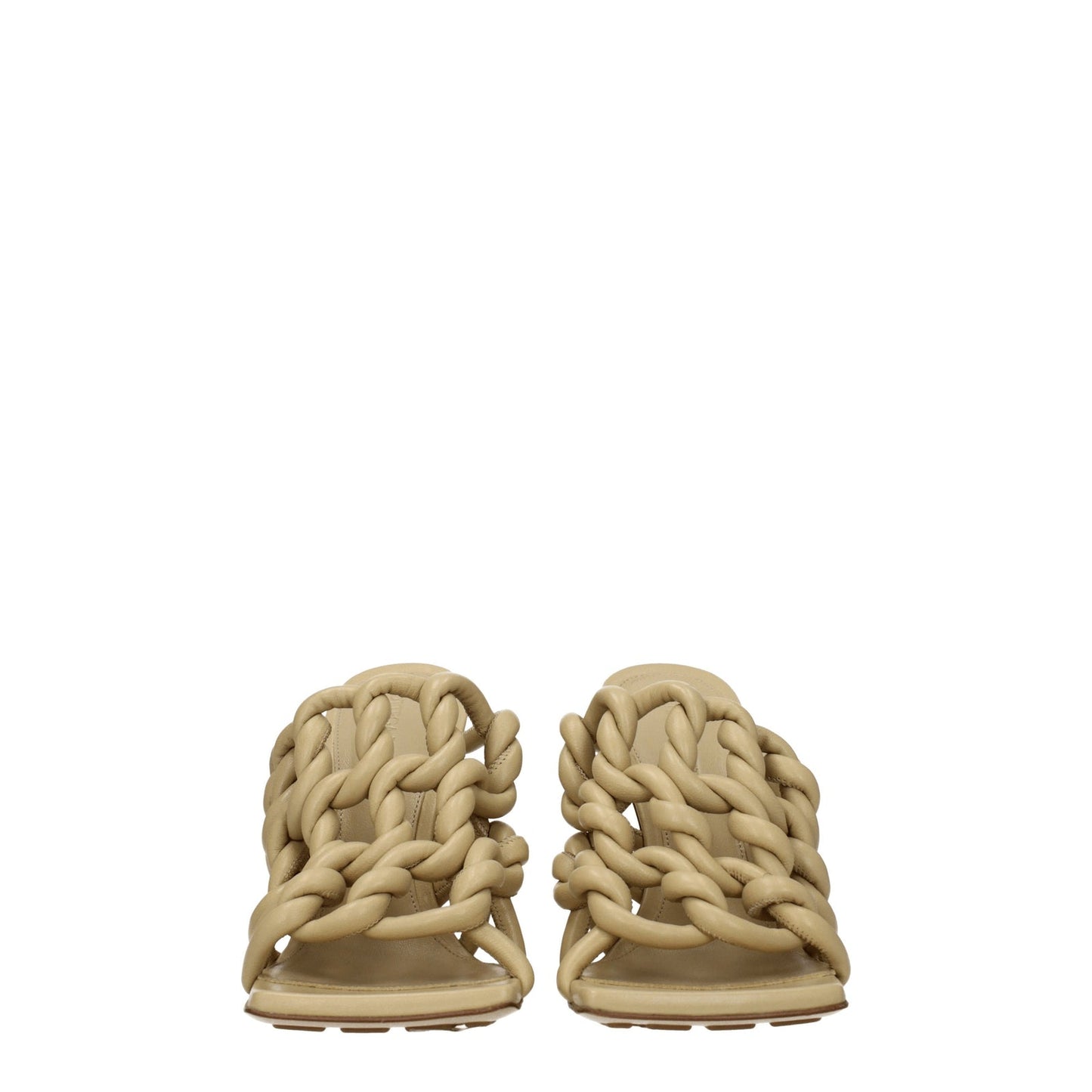 Bottega Veneta Sandals Women Leather Beige/Cane Sugar - Image 1