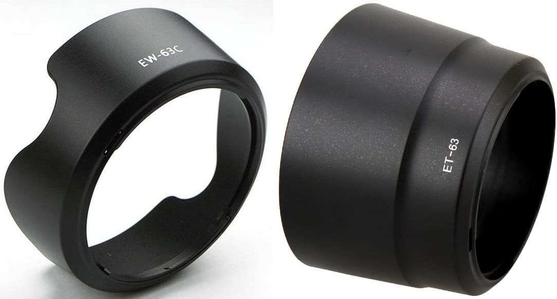 EW-63C & ET-63 2 Pack Compatible Canon Lens Hood EOS Kiss X10 X9i X9 X8i X7i 9000D 8000D 80D 70D