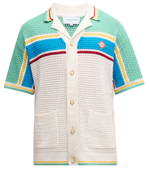 MARNI CROTCHET BUTTON-DOWN TENNIS SHIRT