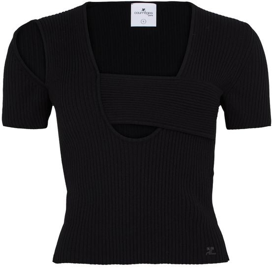 COURREGES Infinity rib knit sweater - Image 1