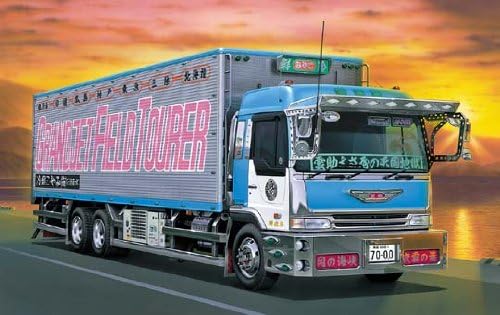 青島文化教材社 1/32 大型デコトラ No.79 丸美グループ みやこ鮮冷 ロングシャーシ保冷車