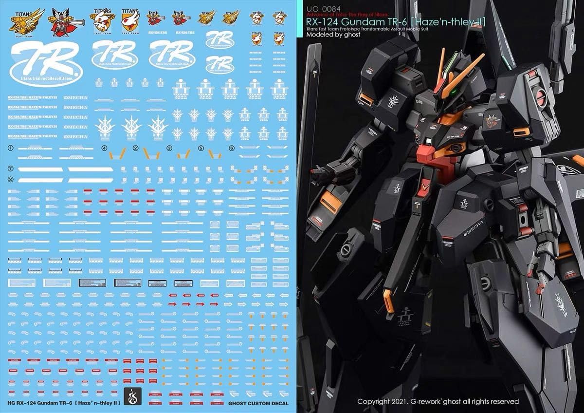 Water Transfer Decal for HG 1 144 TR-6 Heisen Slay II by Other Plastic Models