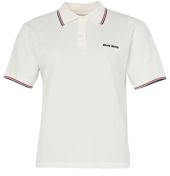 MIU MIU Cotton piqué polo - Image 1