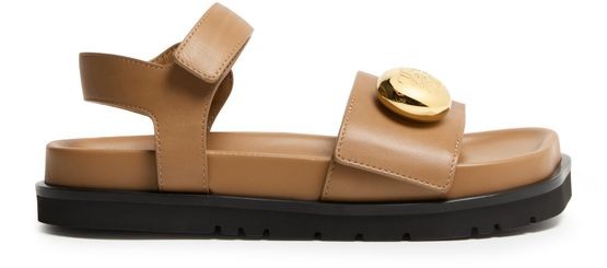 LOEWE Pebble fussbett sandal in soft calfskin - Image 1