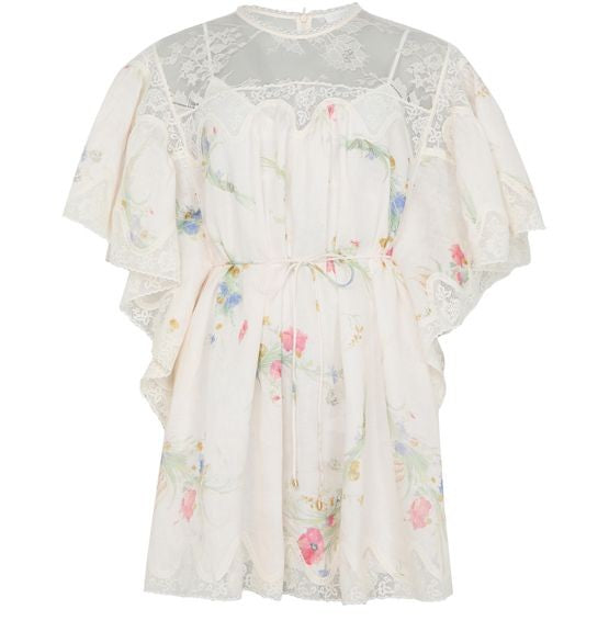 ZIMMERMANN Lucky lace trim mini dress - Image 1