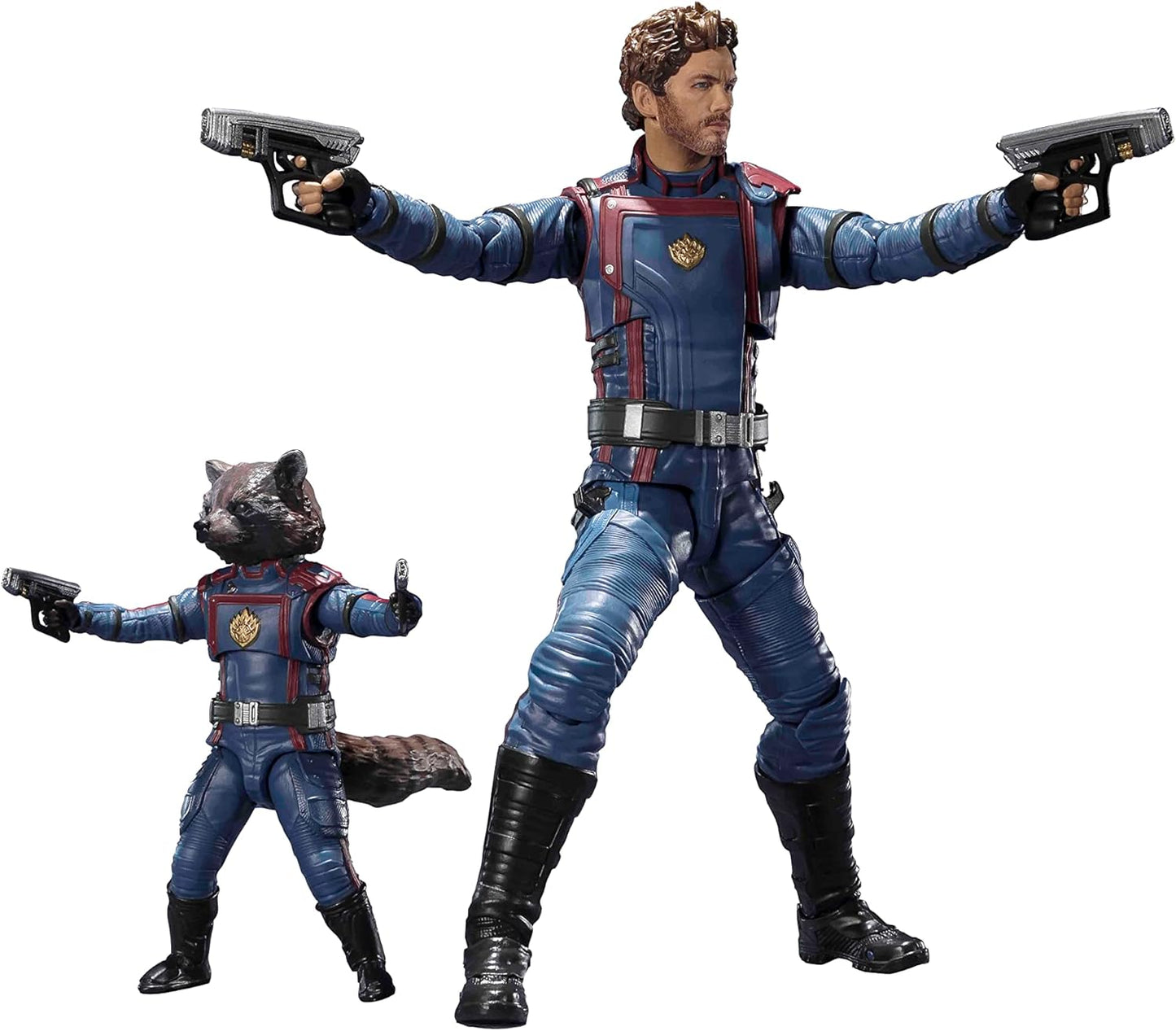 S.H. Figuarts Star Lord & Rocket Raccoon (Guardians of the Galaxy: VOLUME 3), Approx. 5.9 inches (150 mm), Approx. 2.4 inches (60 mm), PVC & ABS, Pre-painted Action Figure