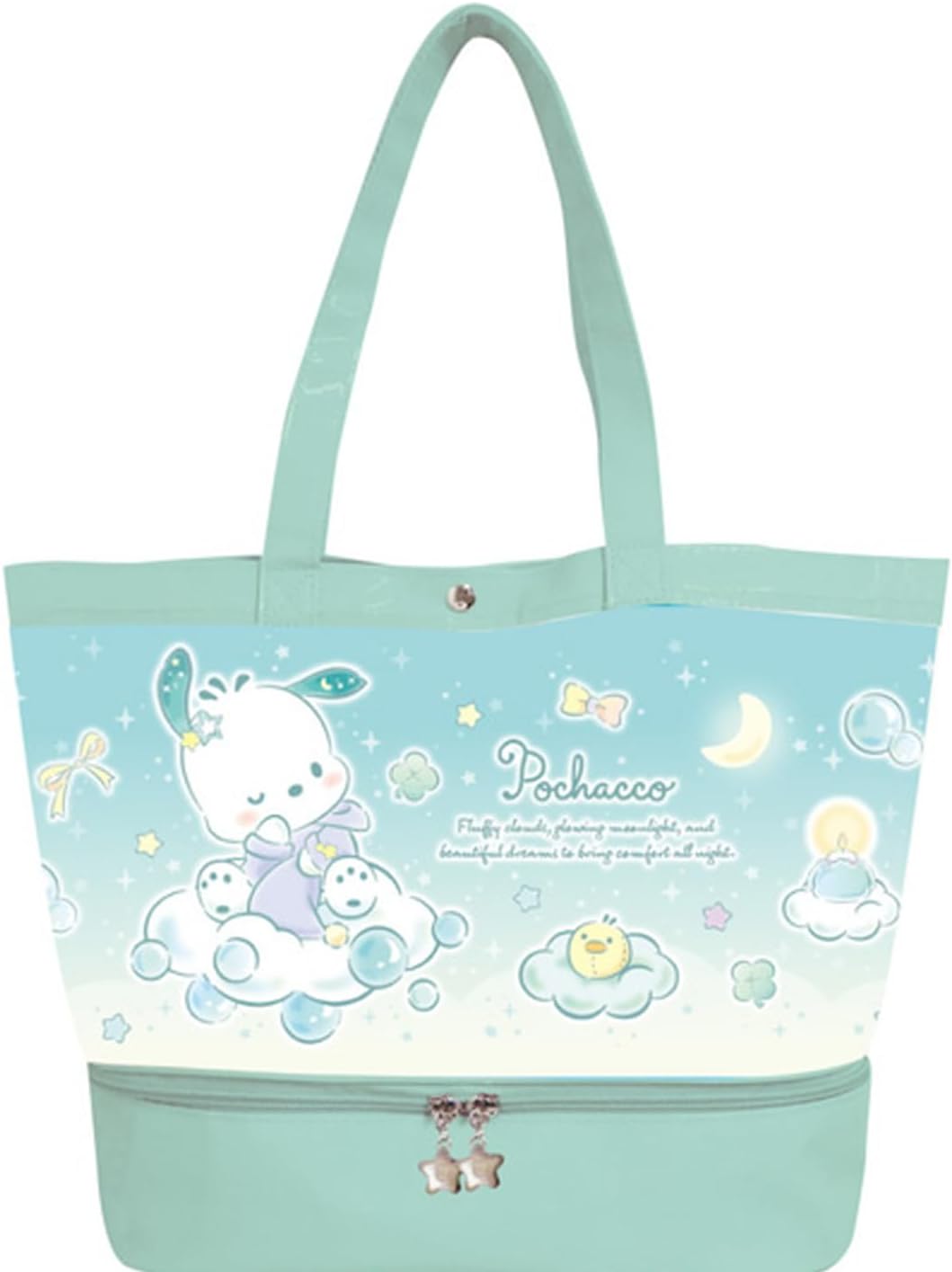 K&Company Sanrio Characters Pochacco Vinyl Tote with Pocket CPV6-PC H11.6 inches (29.5 cm) x W15.7 inches (40 cm) x D6.5 inches (16.4 cm)