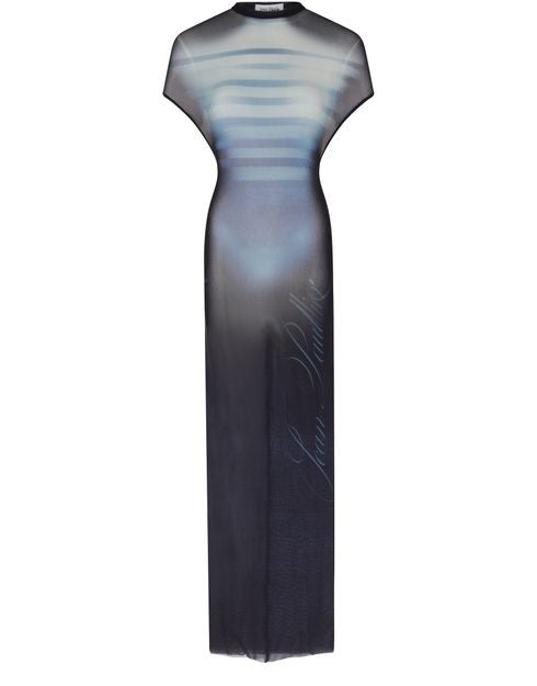 JEAN PAUL GAULTIER Male プリント入り メッシュ製 ロングドレス - Image 1