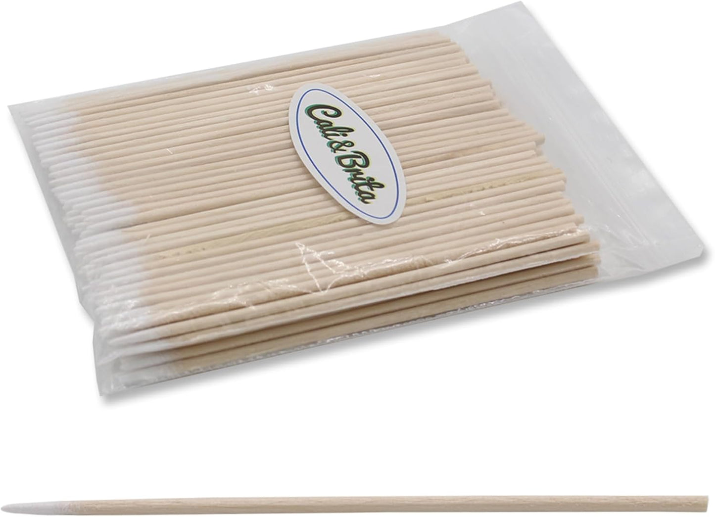 Cali&Brita Precision Cotton Swabs, 3.9 inches (100 mm), Set of 200, Ultra Fine Cotton Swabs, Plastic Model, Gunpla, Figure, Large Capacity, Smear, Weathering, Nail Care