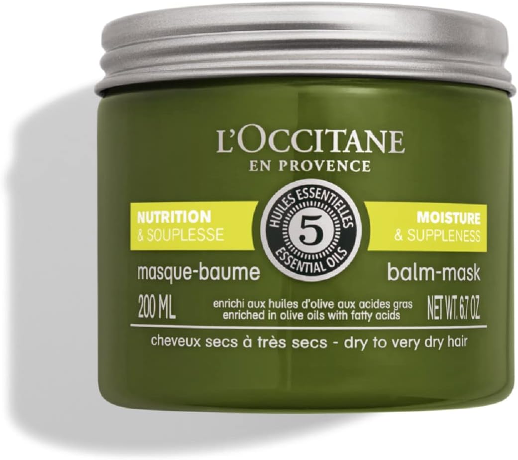 L'Occitane Five Herbs Deep Moisturizing Hair Mask, 7.8 fl oz (200 ml)