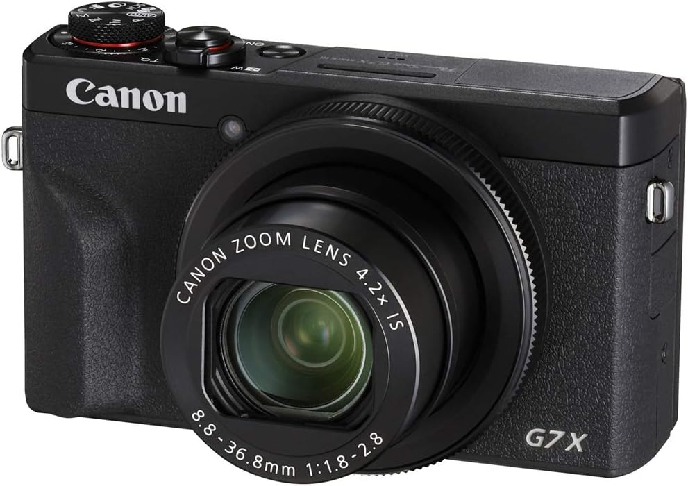 Canon PowerShot G7 X Mark III Compact Digital Camera, Black, 1.0 Sensor/F1.8 Lens/Optical 4.2x Zoom PSG7XMARKIIIBK