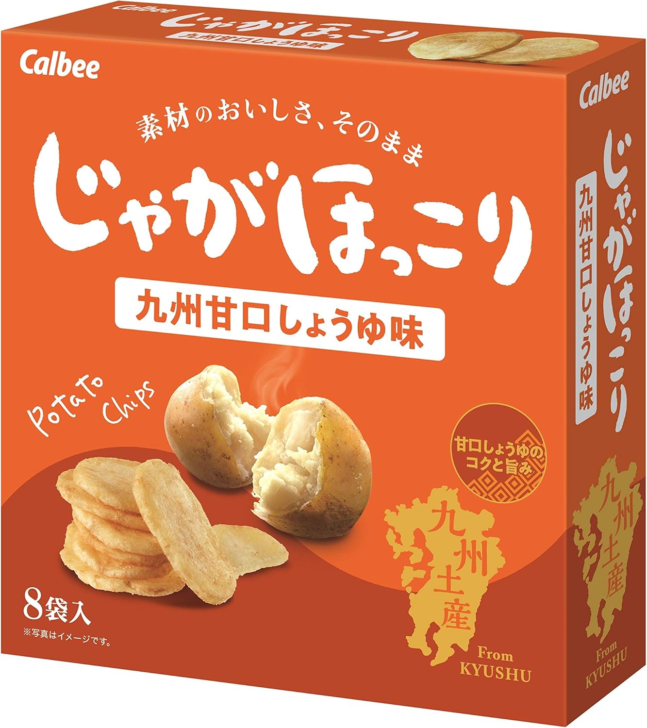 Daiho Bussan Potato Hokkori Kyushu Sweet Soy Sauce Flavor, 8 Bags