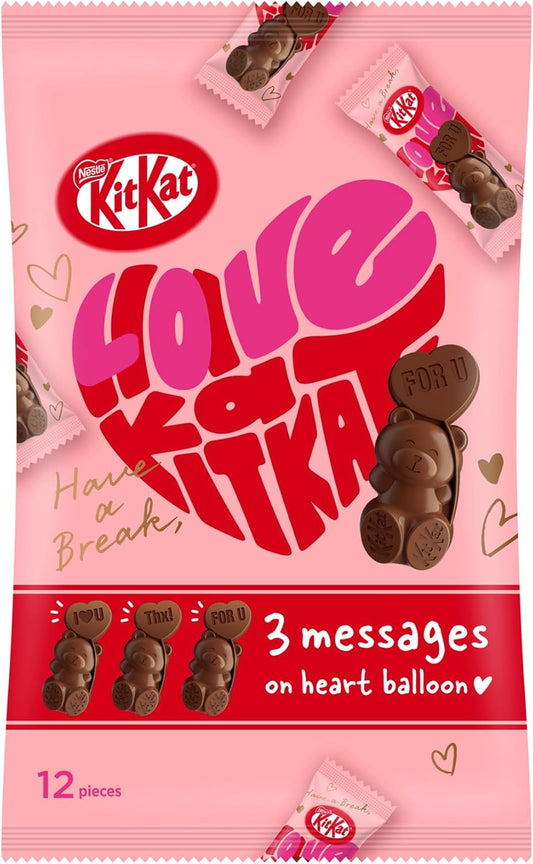 Nestle Japan Kit Kat Heart Full Bear Share Bags, 12 Pieces