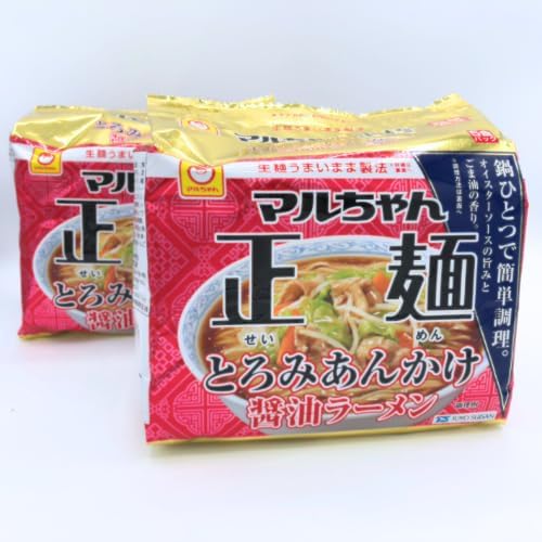 正麺 とろみあんかけ 醤油ラーメン 5食 ×2袋セット|ノンフライ麺|袋麺 インスタント