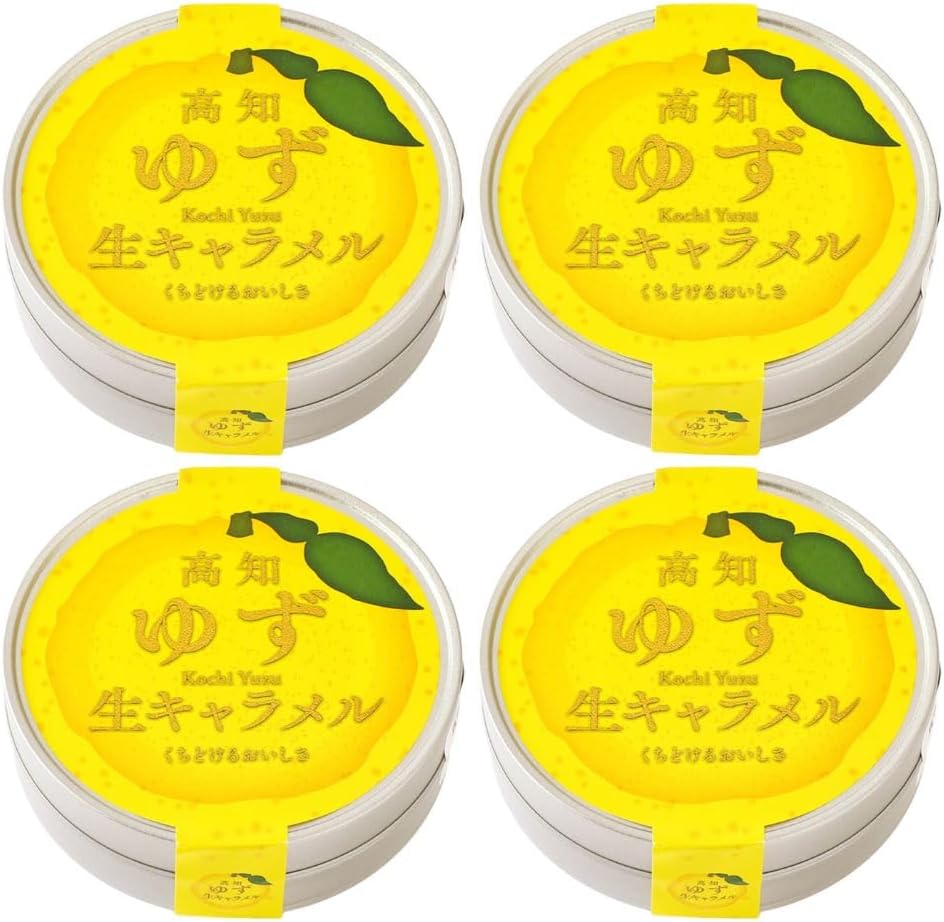 Shikoku Kensho Takachi Yuzu, Raw Caramel, 12 Capsules x 4 Cans, Made in Japan, Uses Yuzu from Kochi Prefecture, Refreshing, Restores, Sweets, Snacks, Snacks, Snacks, Snacks, Snacks, Gifts, Gift