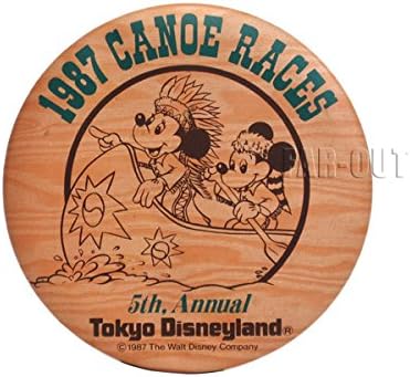Tokyo Disneyland 5th Canoe Race 1987 Mickey & Minnie Cast Limited Can Badge