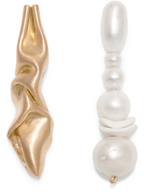 COMPLETEDWORKS パールとセラミック製 イヤリング - Image 1