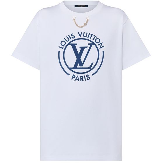 LOUIS VUITTON Flocked LV T-Shirt - Image 1