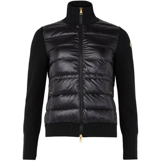 MONCLER Bi-material jacket with logo - Image 1