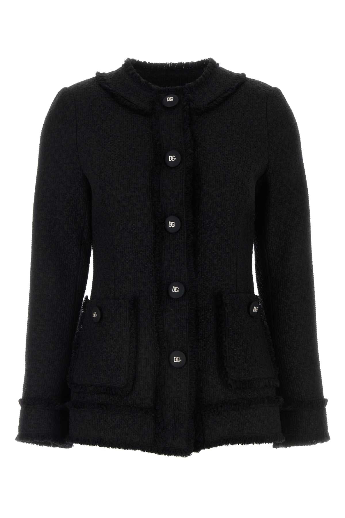 Dolce Gabbana ドルチェ&ガッバーナブラックツイードブレザー - Image 1