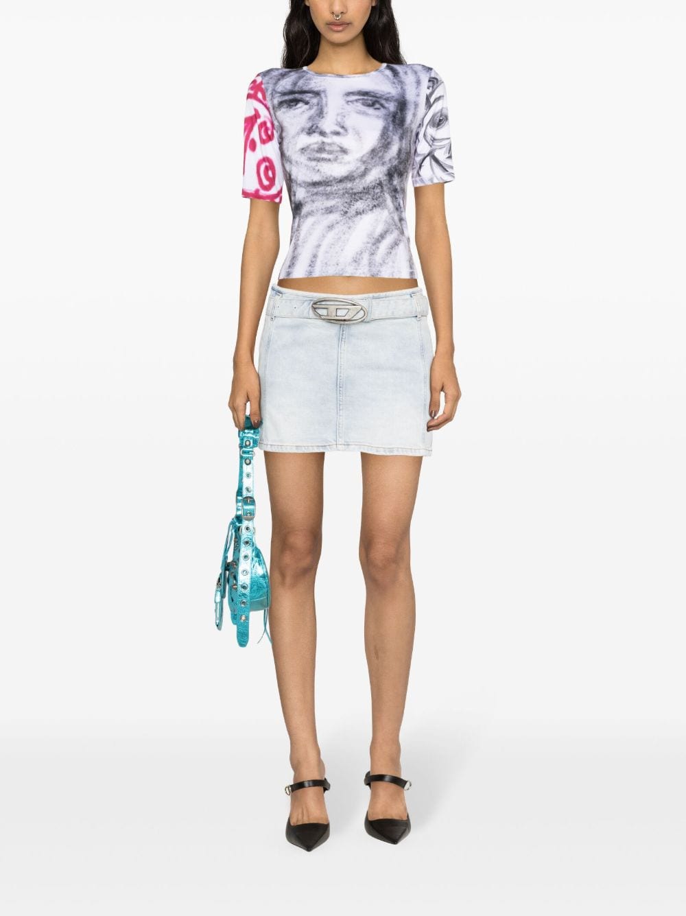 Diesel ディーゼルロゴデニムミニスカート - Image 1