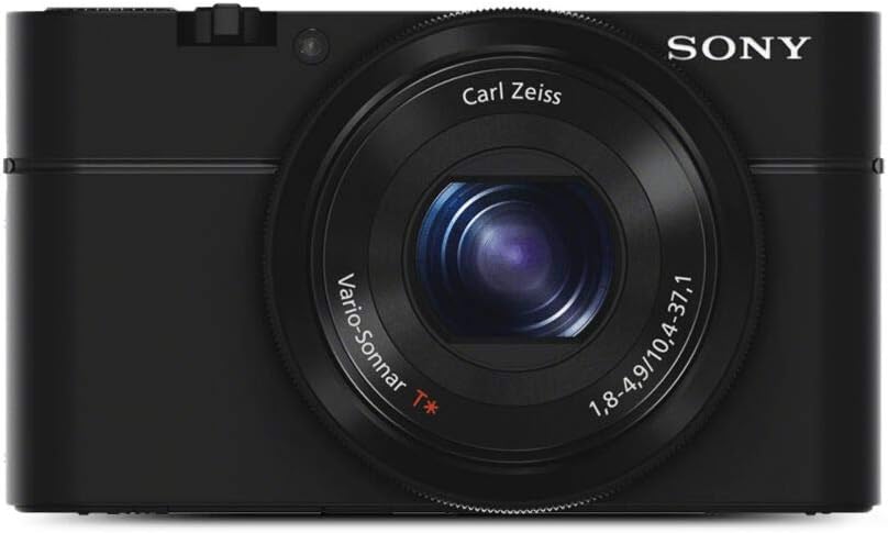 Sony Cyber-shot DSC-RX100 Digital Camera with 1.0-type Sensor and F1.8 Lens, Black.