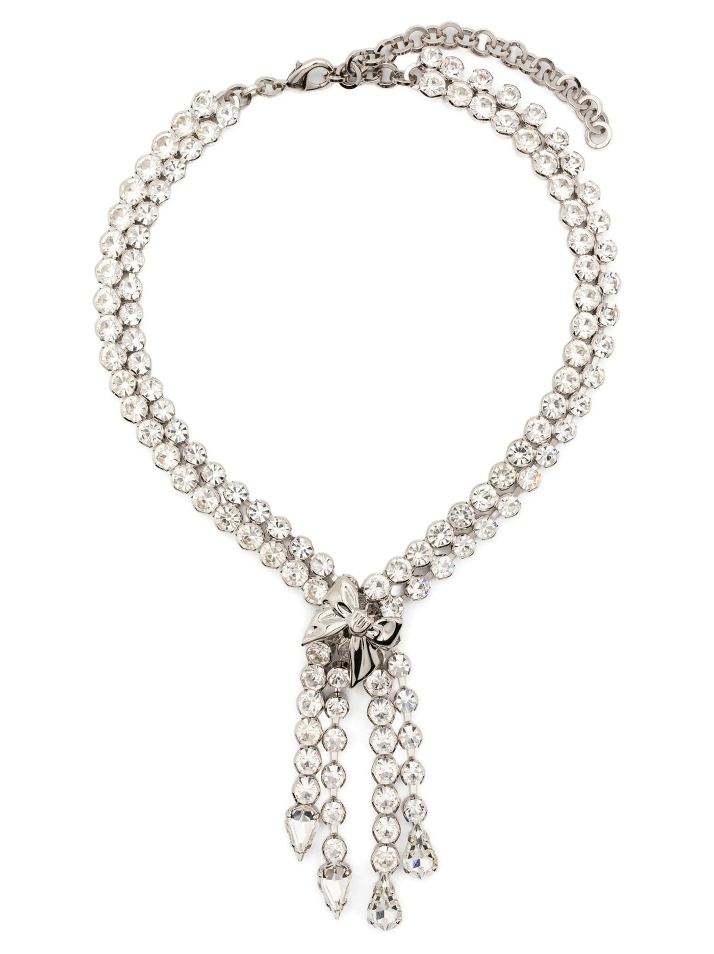 Alessandra Rich アレッサンドラリッチボウクリスタルネックレス - Image 1