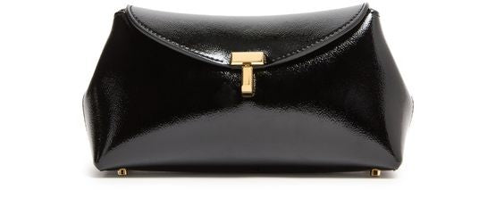 TOTEME Mini T-Lock naplack clutch - Image 1
