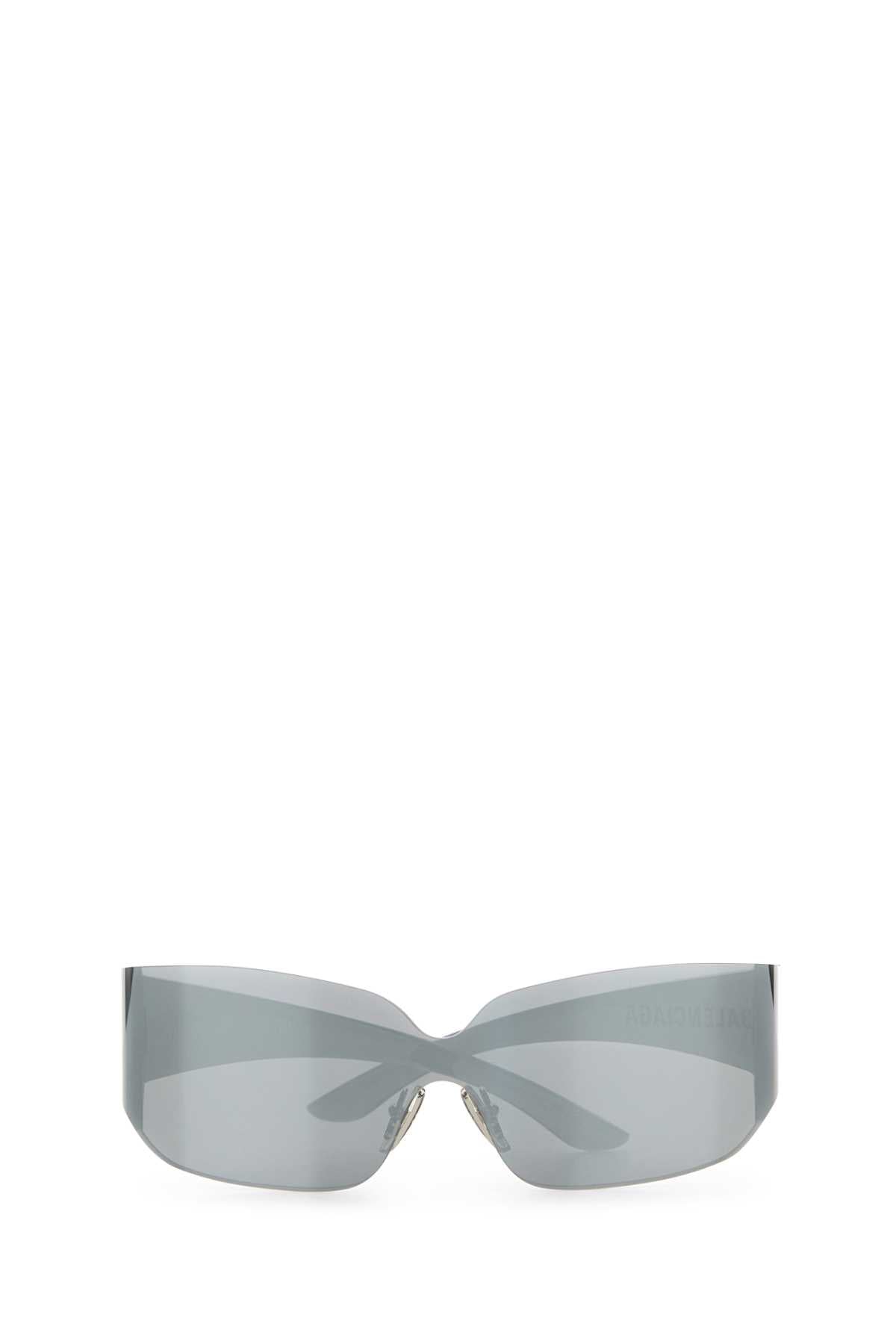 Balenciaga Grey Nylon Mono Square Sunglasses - Image 1