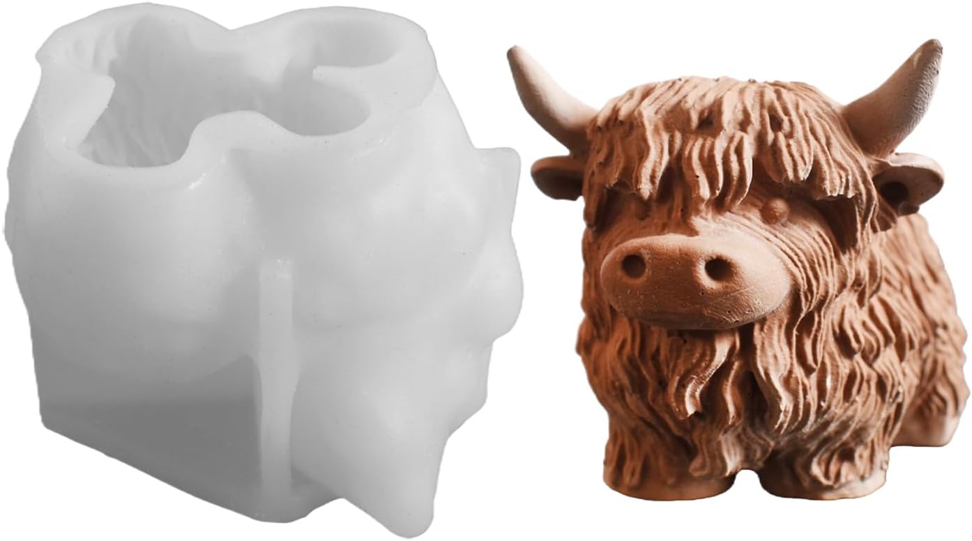アニマル樹脂型, 樹脂フィギュア用型, 耐熱性 柔軟 再利用可能 3D 牧場動物 キャンドル チョコレート 焼き菓子 ケーキ 手芸用型