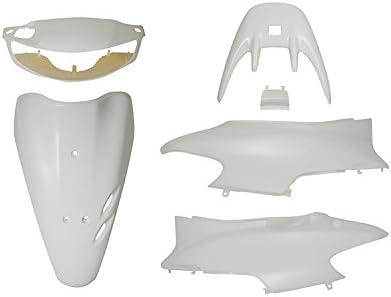 Bike Parts Center 307801 Live Dio ZX AF35 Genuine Exterior Set, 6-Piece Set, White, Painted Cowl, Honda Live Dio, ZX AF35, Key Shutter Type