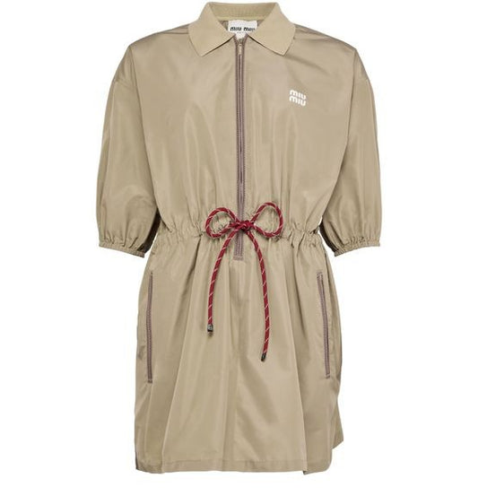 MIU MIU テクニカルシルク ミニドレス - Image 1