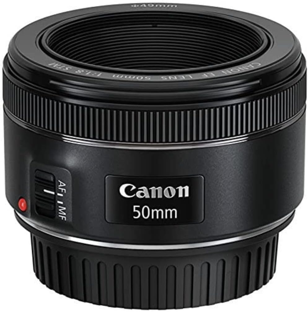 Canon EF5018STM Standard Single Focus Lens EF50mm F1.8 STM Full Size Compatible with Black