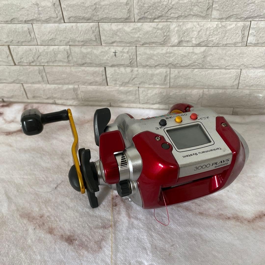 3000 PLAYS 電動リール 赤/銀 FQYBZTHV