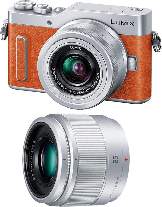 Panasonic DC-GF10W-D Mirrorless Single Lens Camera Lumix GF10 Double Lens Kit with Standard Zoom Lens/Monofocal Lens Orange