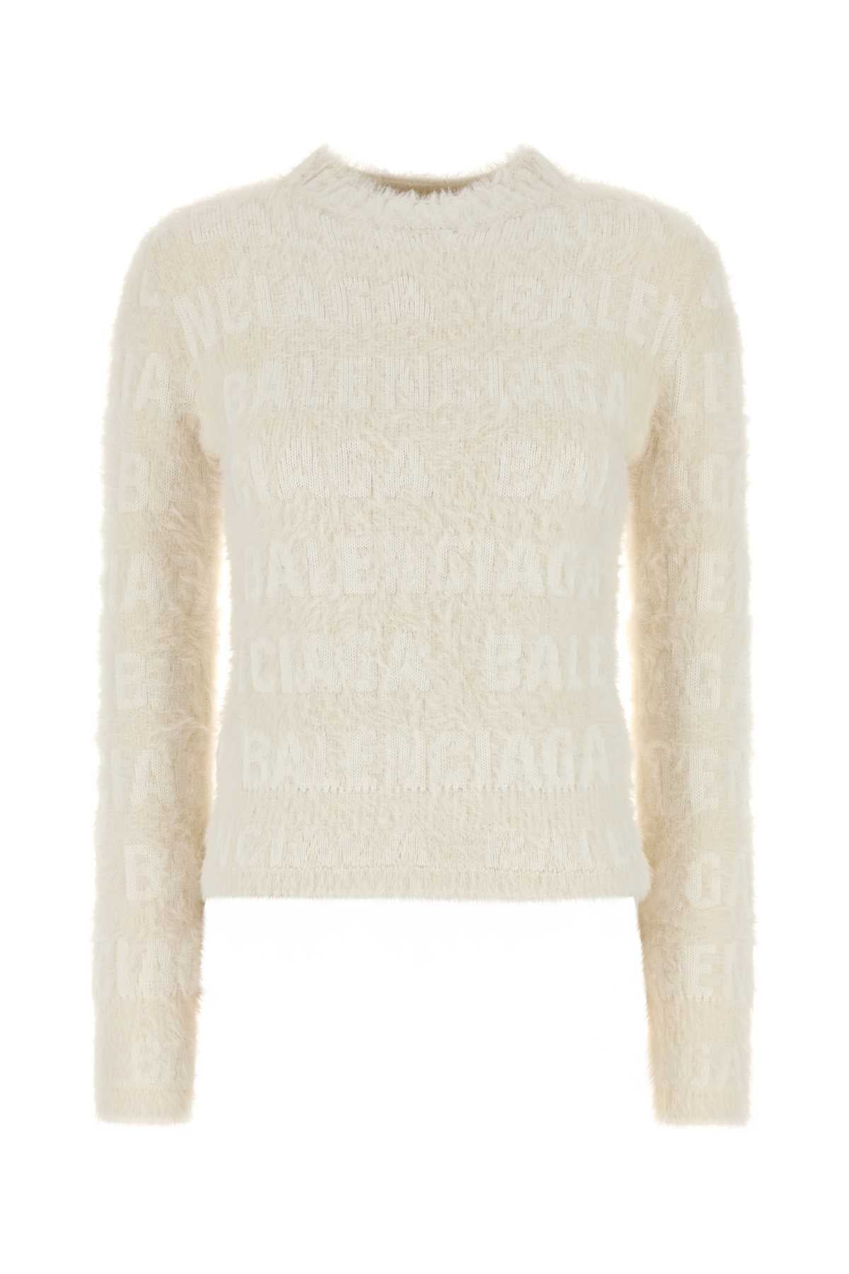 Balenciaga バレンシアガアイボリーウールブレンドセーター - Image 1