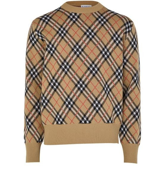 BURBERRY Check wool sweater - Image 1