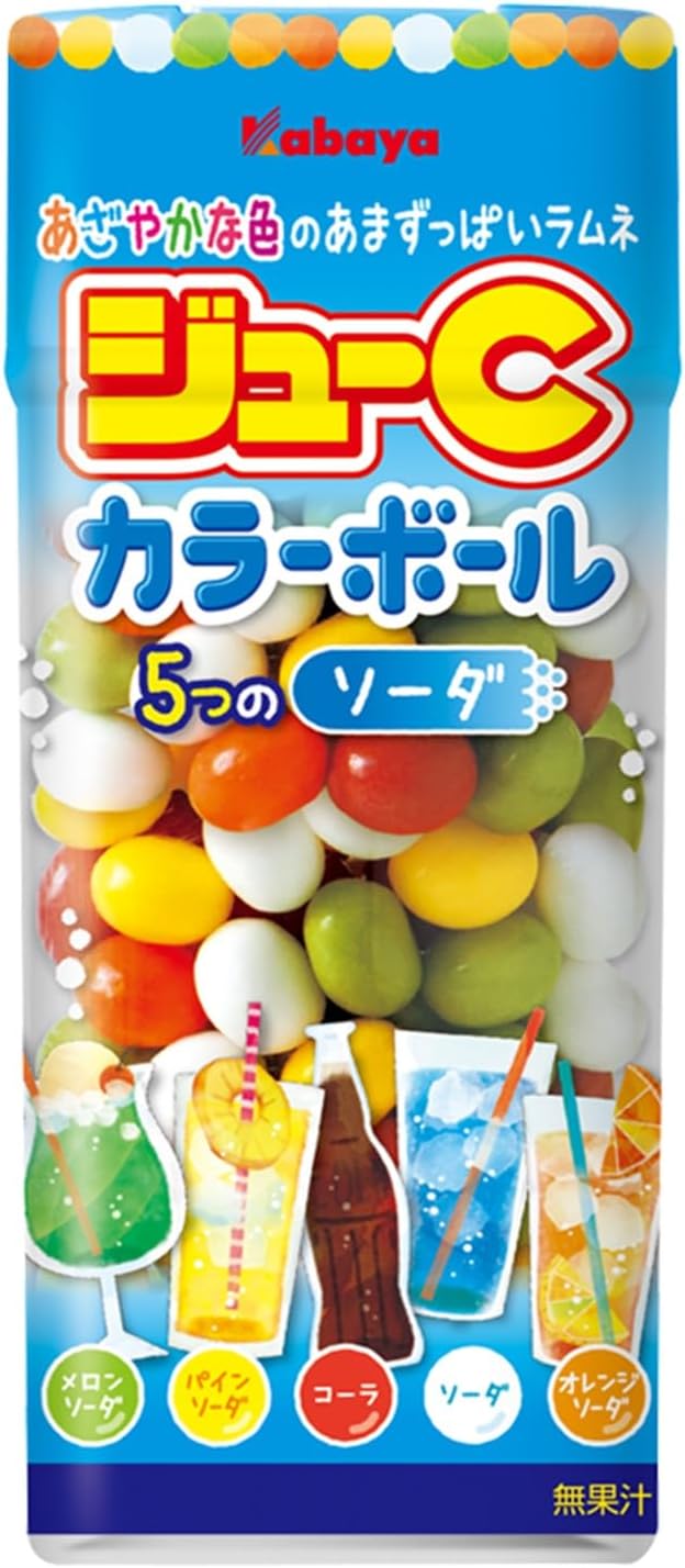 Kabaya Ju C Color Ball Soda, 1.2 oz (35 g)