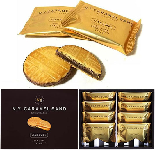 New York Caramel Sandwich Cookies, Tokyo-Exclusive Souvenir Gift, Great as a Present, 8 Pieces, Household Celebration