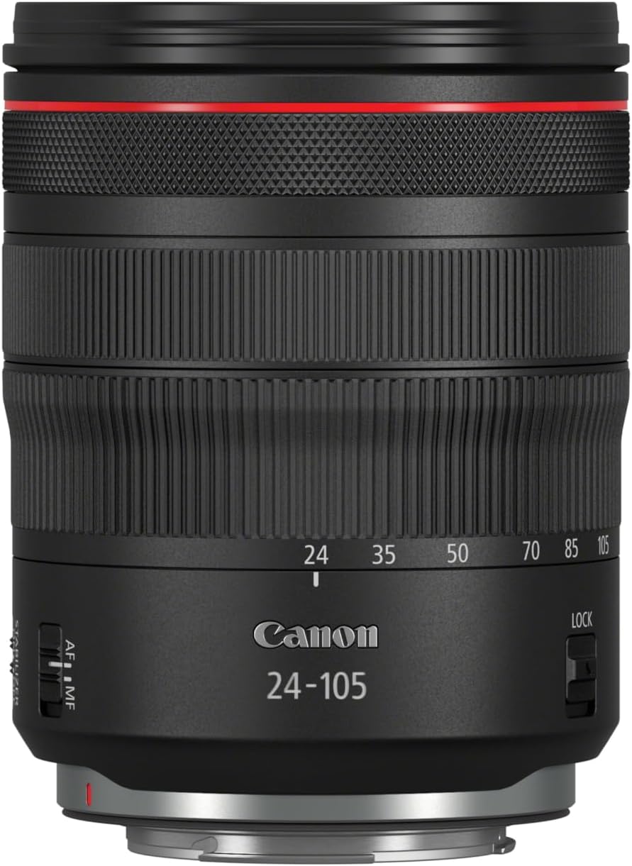 Canon 中望遠ズームレンズ RF24-105mm F4L IS USM EOSR対応 全長107.3mm ブラック RF24-10540LIS