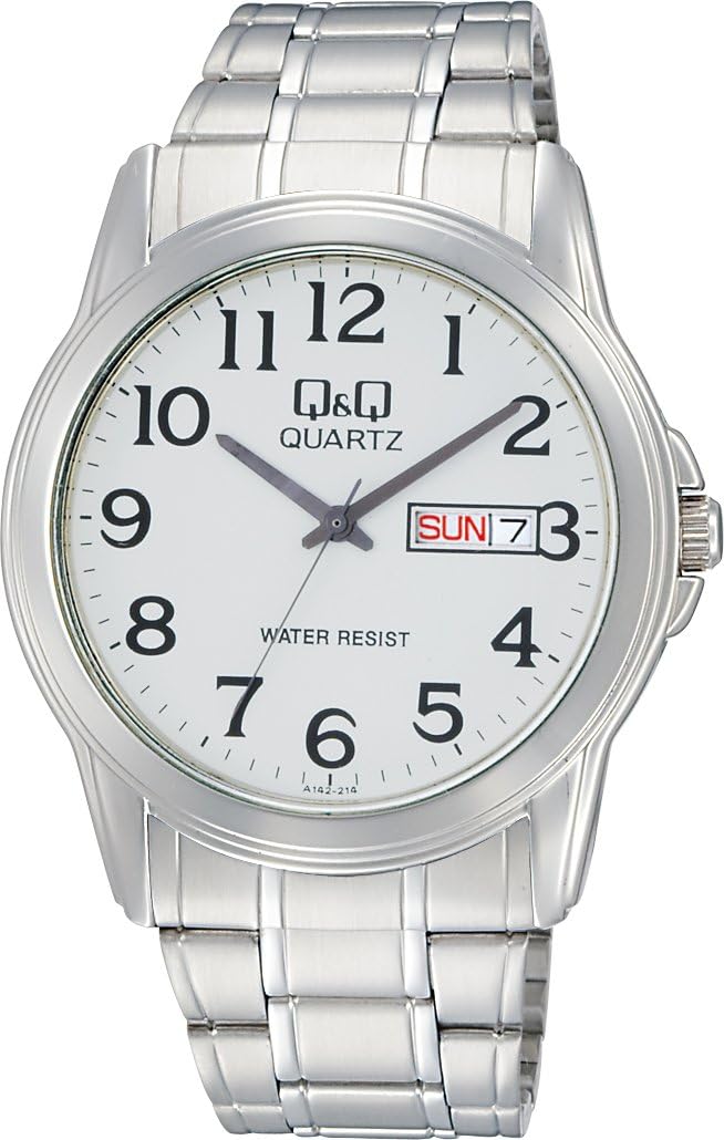 Citizen Q&Q Analog Wristwatch, Waterproof, Date and Day of the Week, silver1, watch