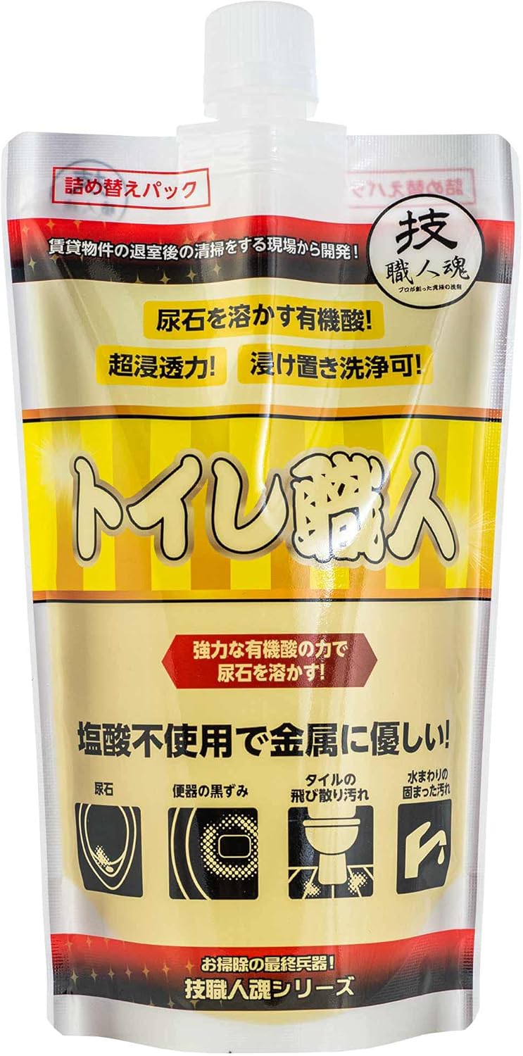Skill/Craftsmanship No Chlorine Required! Removes Urine Stones Without Damaging Metals! Blend With Golden Organic Acids! Toilet Craftsman 13.5 fl oz (400 ml) Refill Pouch