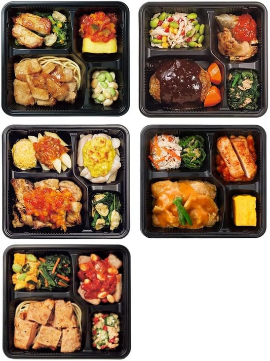 Nichirei Power Deli Frozen Bento Box (10 Servings), All Items, Protein, 0.9 oz (25 g) or above, 2 Main Side Dishes and Side Dishes Set