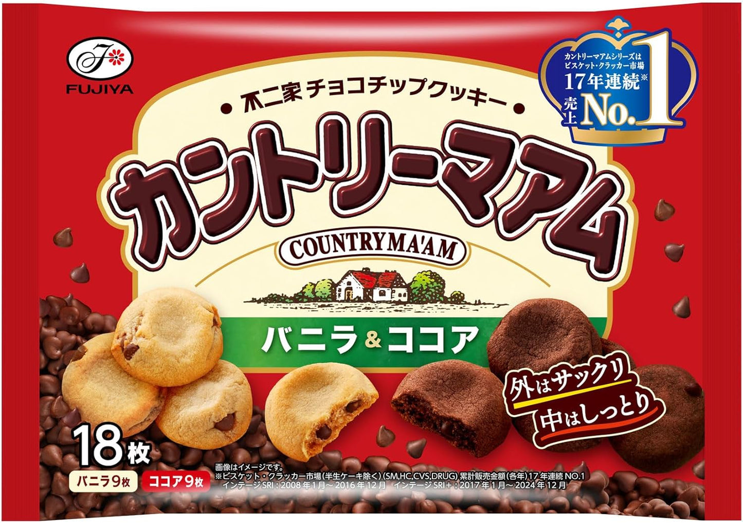 Fujiya Country Maam Vanilla & Cocoa, 18 Pieces