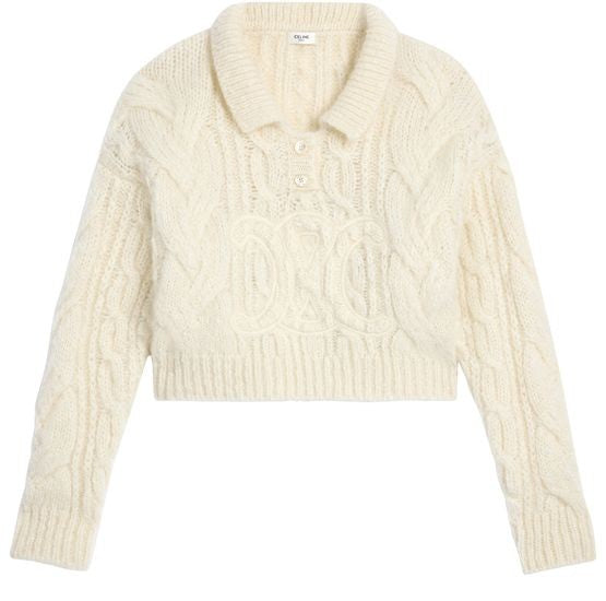 CELINE Sweater in aran mohair and wool - Image 1