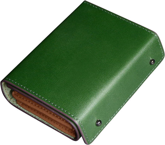 Modiko Men's Bifold Wallet, Tochigi Leather, Genuine Leather, Mini Wallet, Made in Japan, Large Capacity, Box-shaped, Coin Purse, Small, Compact, Left Handed, Right-Handed, Father's Day, Birthdays,