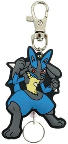 SK Japan Pokemon Rubber Reel Key Chain - Lucario