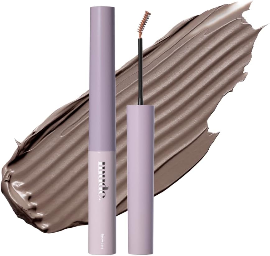 mude G01 Inspired Skinny Brow Cura Eyebrow Mascara, Cozy Wheat Extra Fine Brush